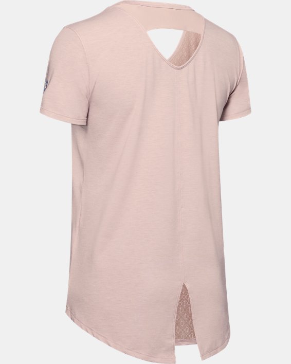 Women's UA RUSH™ Sleepwear Short Sleeve, Pink, pdpMainDesktop image number 5